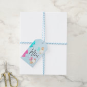 Tweeling Baby Shower Bedankt Cadeaulabel (Met Touw)