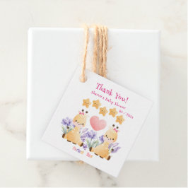 Tweeling Baby Shower | Cute Giraffe Baby Shower Bedankjes Labels