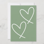 Tweeling Baby shower Hallo, Kaart (Achterkant)