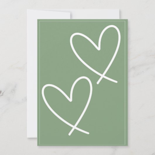 Tweeling Baby shower Hallo, Kaart (Achterkant)