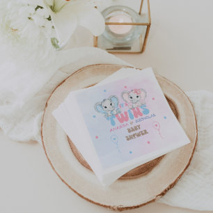 Tweeling baby shower jongen meisje servet