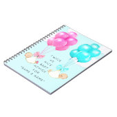 Tweeling Baby Shower Notitieboek (Linkerzijde)