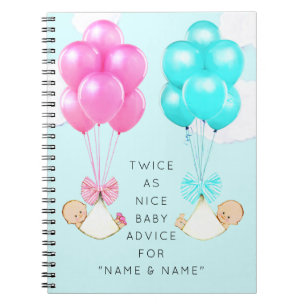 Tweeling Baby Shower Notitieboek