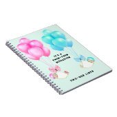 Tweeling Baby Shower Notitieboek (Rechterzijde)