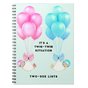 Tweeling Baby Shower Notitieboek