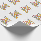 Tweeling baby shower ontwerp cadeaupapier (Hoek)