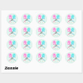Tweeling Baby Shower Ronde Sticker (Vel)