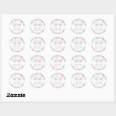 Tweeling Baby Shower Ronde Sticker (Vel)