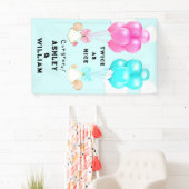 Tweeling Baby Shower Spandoek (Insitu)