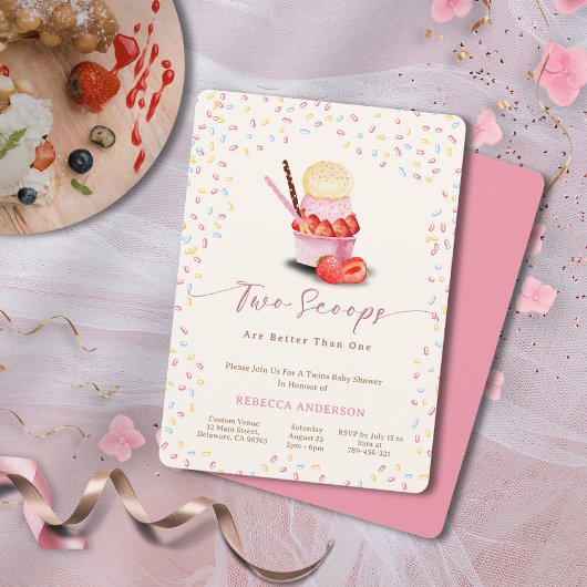 Tweeling Baby shower | Twee schotels zijn beter da Kaart