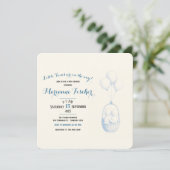Tweeling Baby Shower Uitnodiging (Staand voorkant)