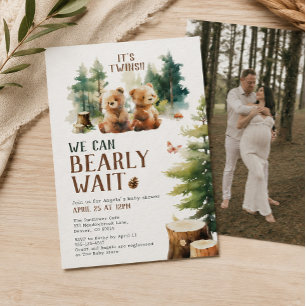 Tweeling Baby Shower Uitnodiging 'We Kunnen Haast