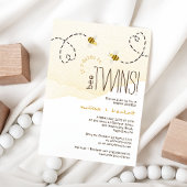 Tweeling Baby Shower van de Zoete Hommel Kaart