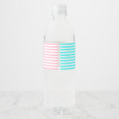 Tweeling Baby Shower Waterfles Etiket (Achterkant)