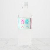 Tweeling Baby Shower Waterfles Etiket (Voorkant)