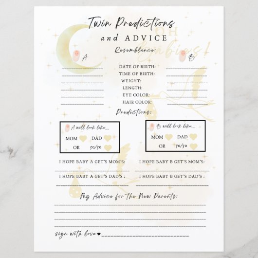 Tweeling Baby voorspellingen en advies, Oh baby's! (Voorkant)
