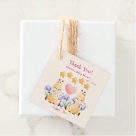 Tweeling Babyfeest | Mooie Giraffe Baby Shower Bedankjes Labels