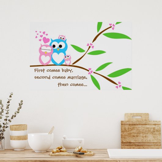 Tweeling babymeisje Poster met Gepersonaliseerd te (Keuken)