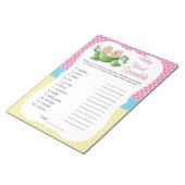 Tweeling babymeisje - twee erwten in een pod-woord notitieblok (Schuin)