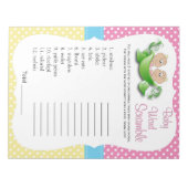 Tweeling babymeisje - twee erwten in een pod-woord notitieblok (Voorkant)