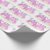 Tweeling babymeisjes op papier voor het inpakken v (Hoek)