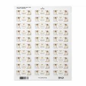 Tweeling babys Baptism Doop Goud Wit Etiket (Full Sheet)