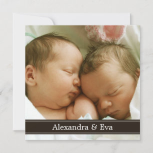 Tweeling Babys Foto Geboorte Aankondiging