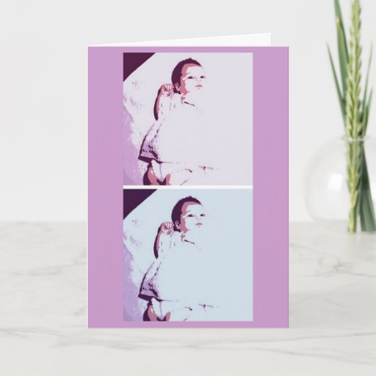 Tweeling Baby's Gefeliciteerd Kaart (Voorkant)