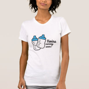 Tweeling baby's komen snel t-shirt