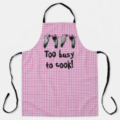 Tweeling Babyvoetafdrukken Op Gingham Schort (Voorkant)