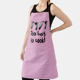 Tweeling Babyvoetafdrukken Op Gingham Schort