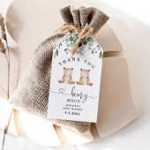 Tweeling bedankt beary veel favoriet label cadeaulabel