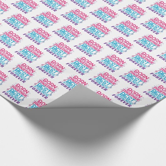 Tweeling beste vrienden voor altijd - jongen en me cadeaupapier (Hoek)