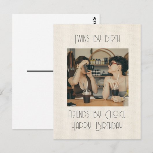 Tweeling bij geboorte briefkaart (Voorkant / Achterkant)