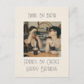 Tweeling bij geboorte briefkaart (Voorkant)