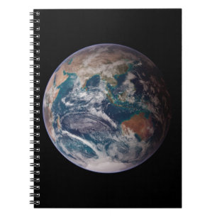 Tweeling Blauwe Knikkers - Oost - Planeet Aarde Be Notitieboek