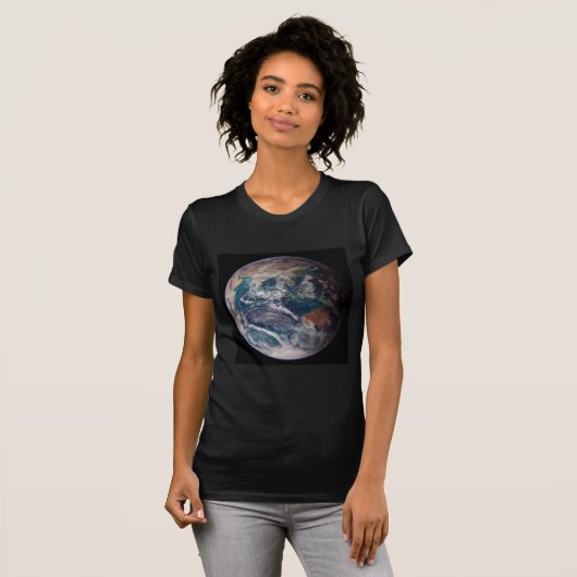 Tweeling Blauwe Knikkers - Oost - Planeet Aarde Be T-shirt (Voorkant volledig)