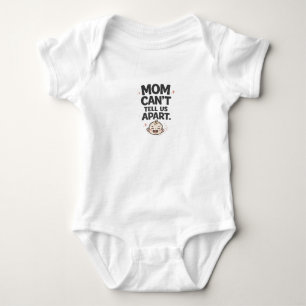 Tweeling Bodysuit 2 'Mama kan ons niet uit elkaar