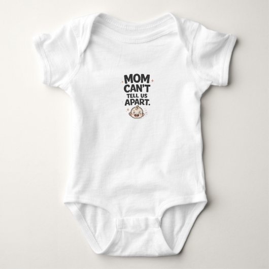 Tweeling Bodysuit 2 'Mama kan ons niet uit elkaar (Voorkant)