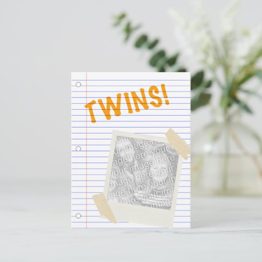 tweeling briefkaart (Staand voorkant)