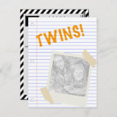 tweeling briefkaart (Voorkant / Achterkant)
