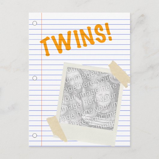 tweeling briefkaart (Voorkant)