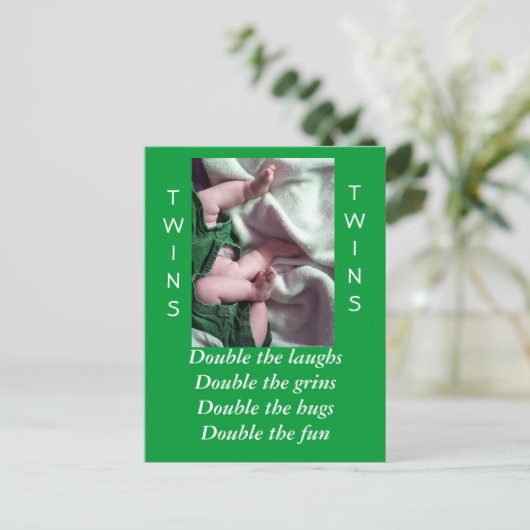 tweeling briefkaart (Staand voorkant)