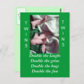 tweeling briefkaart (Voorkant / Achterkant)