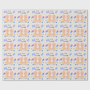 Tweeling broers baby cadeaupapier