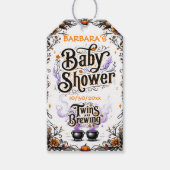 Tweeling Brouwt Baby Shower Cadeautags Cadeaulabel (Voorkant)