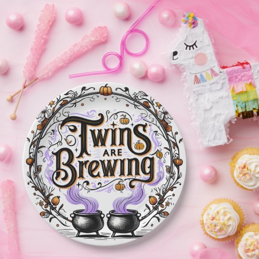 Tweeling Brouwt Halloween Baby shower Bord (Feest)