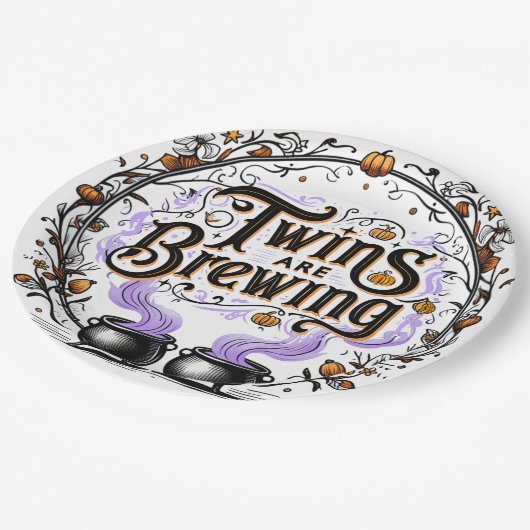 Tweeling Brouwt Halloween Baby shower Bord (Gekanteld)
