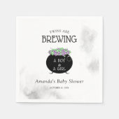 Tweeling brouwt Halloween Baby shower Servet (Voorkant)