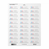 Tweeling Buggy Baby Shower Retouradreslabels Etiket (Full Sheet)